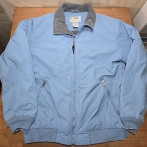 L.L. Bean Men's Insulated Bomber Jacket Blue Full Zip Size Medium
